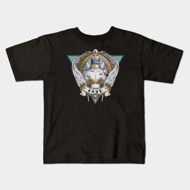 Digimon of Hope Angemon - Angel wings - Patamon Tattoo Kids T-Shirt by Typhoonic